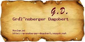 Grünsberger Dagobert névjegykártya